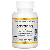 캘리포니아골드뉴트리션 남극 크릴오일 오메가-3 복합체 500 mg 120정, 1000mg