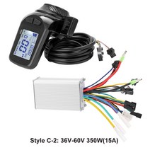 전기 자전거 액세서리 24v 48v36v 60v 350w 전기 자전거 스쿠터 모터 컨트롤러 lcd 디스플레이 패널 엄지 스로틀 ebike 브러시리스 컨트롤러 부품, c 36v-60v 350w 15a, 협력사