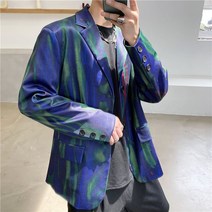 남자 루즈핏 간절기 화려한 캐주얼 자켓 가을 모임 아이돌 무대 마이 댄디룩 코디