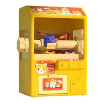 미니 인형 뽑기 기계 빛과 음악이 포함된 어린이 사탕 발톱 기계 게임 손과 눈의 조정에 적합한 미니 아케, 03 yellow