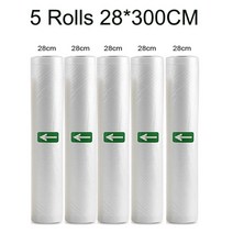진공 포장기 포장용 Sous Vide 롤 백 진공 실러 용 식품 저장 진공 봉지 길이 300CM, 01 5 roll 12x300CM