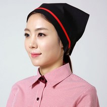 검적 머리스카프, 검정색, 1개