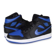 나이키 조던 윈드스톰 하이퍼로얄 패션 하이탑 운동화 AIR JORDAN AIR JORDAN 1 MID BLACK HYPER ROYAL