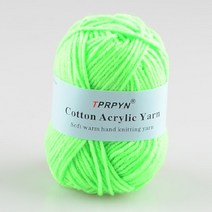 뜨게야광실 TPRPYN 1Pc 25g 50M 밀크 코튼 원사 편직 아크릴 양모 니트 크로 셰 스카프 모자 DIY 라인 스레드 수제, [26] 51 ying guang lv