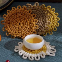 마크라메 티매트 티코스터 코바늘 뜨기 6개세트 DIY키트, A타입