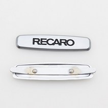 3D 금속 레카로 로고 자동차 엠블럼 시트 클립 콘솔 장식 배지 스티커 등받이 머리받이 액세서리 2 개, [02] pins, [01] 2PCS
