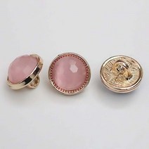 단추 부자재 고급 금속 셔츠 단추 여성용 쉬폰 셔츠 단추 다리가 둥근 금색 옷 장식 버클, 분홍색_10mm (6pcs) 바늘 공급 스레드