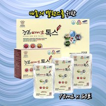 3중복합 건기식 경희 바이오톡스 70ml x 30포 경희대한방바이오 폴리덱스트로스 프락토올리고당 아연 식약처인증, 1박스