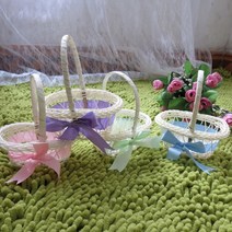 라탄수납함 우드 수납바구니 장바구니 계란 토트 위빙 피크닉 과일바구니 미니선물 대나무 꽃바구니 2634919750, 숏, 252 스카이 블루