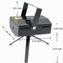 레이져프로젝터 움직이는 무대조명 램휴대용 미니 LED R & G 레이저 프로젝터 원격 무대 조명 효과 조, 02 without remote_02 미국 플러그