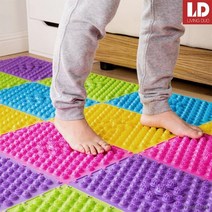 희망우주샵 원하는 사이즈만큼 조립 가능한 사각 발지압매트, 블루, 1개