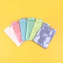 파스텔 컬러 지퍼백 지퍼포장 상품 진열 소분 포장백, 핑크, 1개, 1개