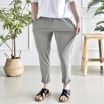 남자 냉장고바지 고탄력 스판 밴딩 아이스 슬랙스 빅사이즈 시원한 여름바지