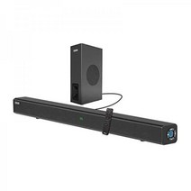 COSOOS 서브우퍼가 있는 TV용 사운드 바 60W 33.5인치 2.1 채널 사운드바 블루투스 5.0 스크린 디스플레이 리모컨 홈 시어터 시스템 디지털 광학 RCA AUX USB, 서브우퍼가 있는 사운드바 COSO