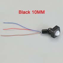 동작감지센서 Ultrathin LED 홍수 빛 PIR 운동 측정기 발견 자 방수 옥외 85-265V IP65 조정 가능한 스위치 10/12mm, [02] 10MM Black