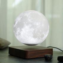 자기부상 공중부양 떠있는 달 무드등, 돼지코추가, 우드