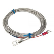 FTARR02 K E J 유형 3m 금속 스크리닝 케이블 6mm 직경 홀 링 헤드 열전대 온도 센서, E type