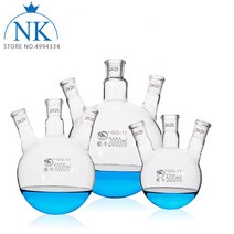 플라스크 삼각 과학 도구 실험실 50ml/100ml/250ml/500ml/1000ml/2000ml 3 인승 증류 유리 베벨 입/스트레이트 마우스 1 개, [13] 2000ml 24x3
