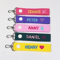 고리형 네임택 자수 단체네임택