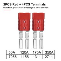 전동 공구 장비 전원 2 극 커넥터 빠른 플러그 자동차 배터리 | UPS 케이블 터미널 DC 600V 50A, 01 Red 2 Set_02 DC600V 120A