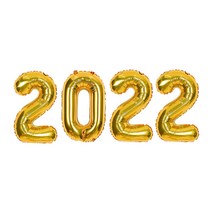 제이벌룬 hello 2023 크리스마스 신년 파티 숫자 영문 풍선 세트, 숫자풍선세트 2022 [중] 골드