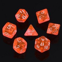 보드 게임 주사위 rpg wetd dnd 폴리 주사위 보드 게임 세트 7면 다이 d4 d6 d8 d10 d12 d20, 분홍