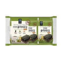 청정원 아침메뉴추천 건강한 올리브유 재래김 도시락 김 반찬 맛있는 어린이간식 간단한요리 간편식 5g 9봉 10개, 10세트
