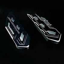 스피닝자전거 스핀바이크 엑스바이크 접이식실내자전거 전기 자전거 페달 전면 및 후면 회전 알루미늄 합금, 07 Front Black Pair