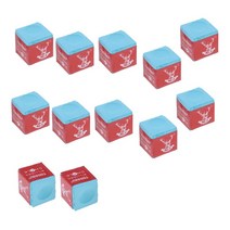 초크케이스 쵸크케이스 당구초크 당구프로페셔널 프리미엄 풀 큐 당구 초크 12 개 벌크 박스 1 개 블루, 한개옵션0
