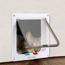 고양이 방묘창 방묘문 방충망 방충문 고양이 보안 플랩 도어 새끼 고양이 강아지 애완 동물 abs 플라스틱 동물 고양이 개 게이트 도어 키트 애완 동물 용품, 하얀, 리터 23x25x5.5cm