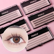 핑클리 셀프 속눈썹연장 가닥속눈썹 A형 V형 언더 부분 아이래쉬, N형, 11mm, 1개