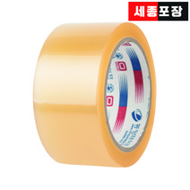 박스테이프 라바타입 OPP 투명 칼라 동양 테이프, 폭50 길이50, 1개