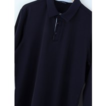 (L)헤지스 카라 긴팔티셔츠 네이비 아메카지4