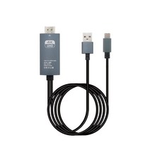 USB 3.1 C타입 to HDMI 케이블 미러링 케이블 3M 보조전원 4K 60Hz LN532