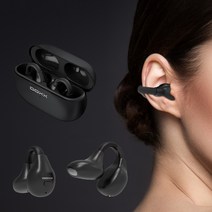 원웨이 무선 블루투스 이어폰 골전도 인이어 피어싱 타입 V5.3 귀안아픈 이어폰, 원웨이-soundtone(블랙)