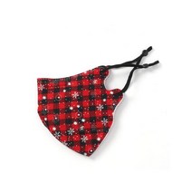 눈꽃 체크 입체 패션 마스크/겨울 보온 천마스크