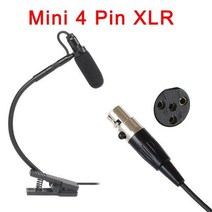 아이돌마이크 XLR 플러그 3 핀 4 색소폰 미니 무 지향성 유형 35mm 음악 악기 IM20, 4 Pin Mini XLR