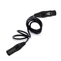 3Pin 잭 XLR 케이블 남성여성 OFC 차폐 마이크 믹서 증폭기 무대 조명 연장 코드 1m 2m 3m 5m 8m, 03 Black_03 1.5m