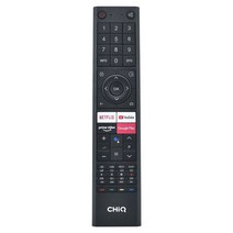 새로운 원본 CHIQ TV 원격 L43M8T 안드로이드 스마트 리모컨 43 인치 | 풀 HD 구글 플레이 스토어 내장 크, 한개옵션0