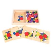 우리아이 도형맞추기 놀이교구 패턴블럭 IQ 돌봄교실 모형 아기