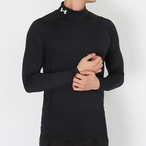 언더아머 UA 히트기어 아머 모크 LS 검흰