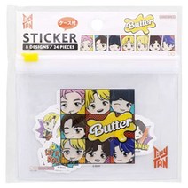 BTS 방탄 굿즈 버터 타이니탄 스티커 케이스 세트 24장, BTS화이트