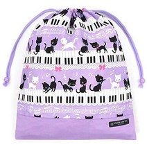 일본직발송 3. COLORFUL CANDY STYLE 주머니 대 피아노 위에서 춤추는 검은 고양이 왈츠 (라벤더) × 옥스, One Size_쿠로네코와루쯔, 쿠로네코와루쯔