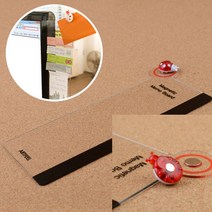 모니터보드 모니터메모 아크릴메모보드 자석핀 모니터메모보드, 우측용 300