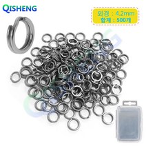 [QISHENG] 루어 스플릿링 루어 연결링 루어튜닝 지깅낚시 루어 고리 링, 외경4.2mm×500개