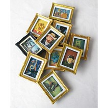 고흐 명화 캐릭터모형 액자모양자석 인테리어미니어처 카페소품, 붓꽃