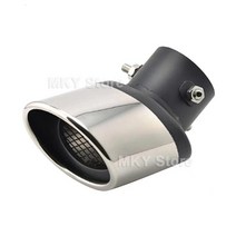 머플러 팁 튜닝 자동차 부품범용 자동 머플러 소음기 콘센트 배기 팁 스테인레스 스틸 경사 압연 가장자리