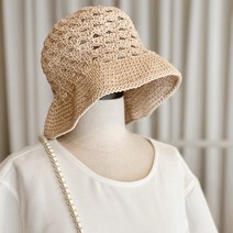 [DIY] 모아레이스버킷햇뜨기 코바늘모자뜨기 뜨개모자패키지, 베이지