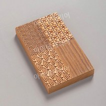 양갱틀 화과자틀 원목 수제 쿠키커터 앙금 만들기 모양틀 홈베이킹 떡도장, 4 스트라이프 A