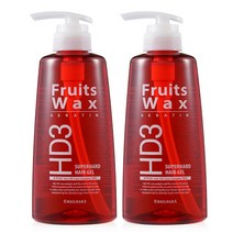 후르츠왁스 슈퍼하드 헤어젤 500ml 2개 / 강력한 세팅력
